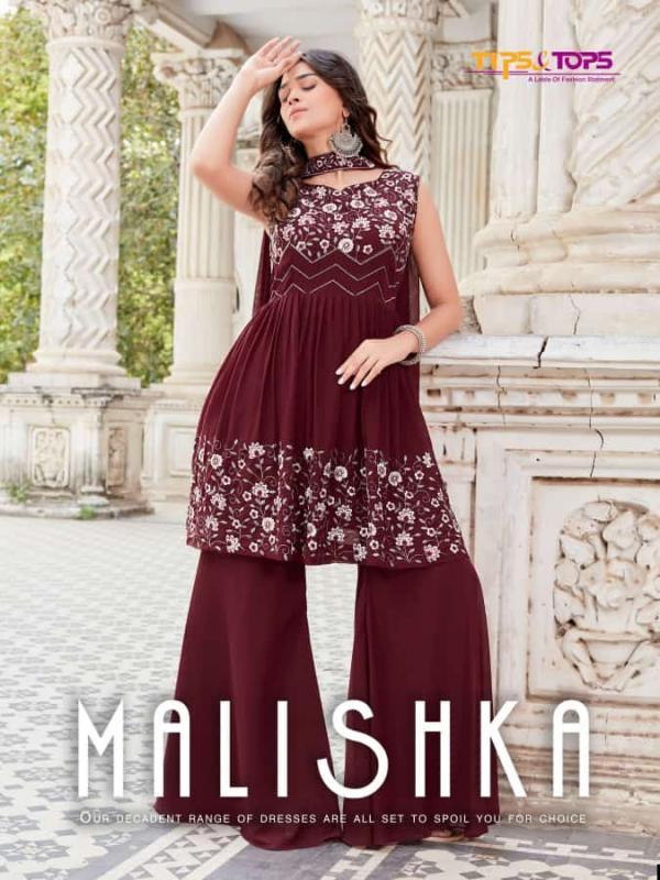 Tips Tops Malishka Georgette Designer Exclusive Readymade suit